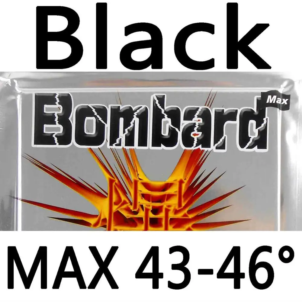 Bomb Bombard(липкий) Pips-в настольном теннисе резиновый с губкой - Цвет: black MAX H43-46