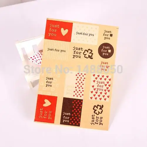 

Wholesale beautiful zakka "Just for you" sealing sticker baking package cake box decoration 3.5*2.5cm 780pcs/lot