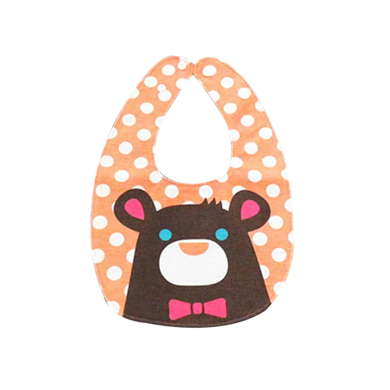 Водонепроницаемые хлопковые детские нагрудники с рисунком медведя кота для
