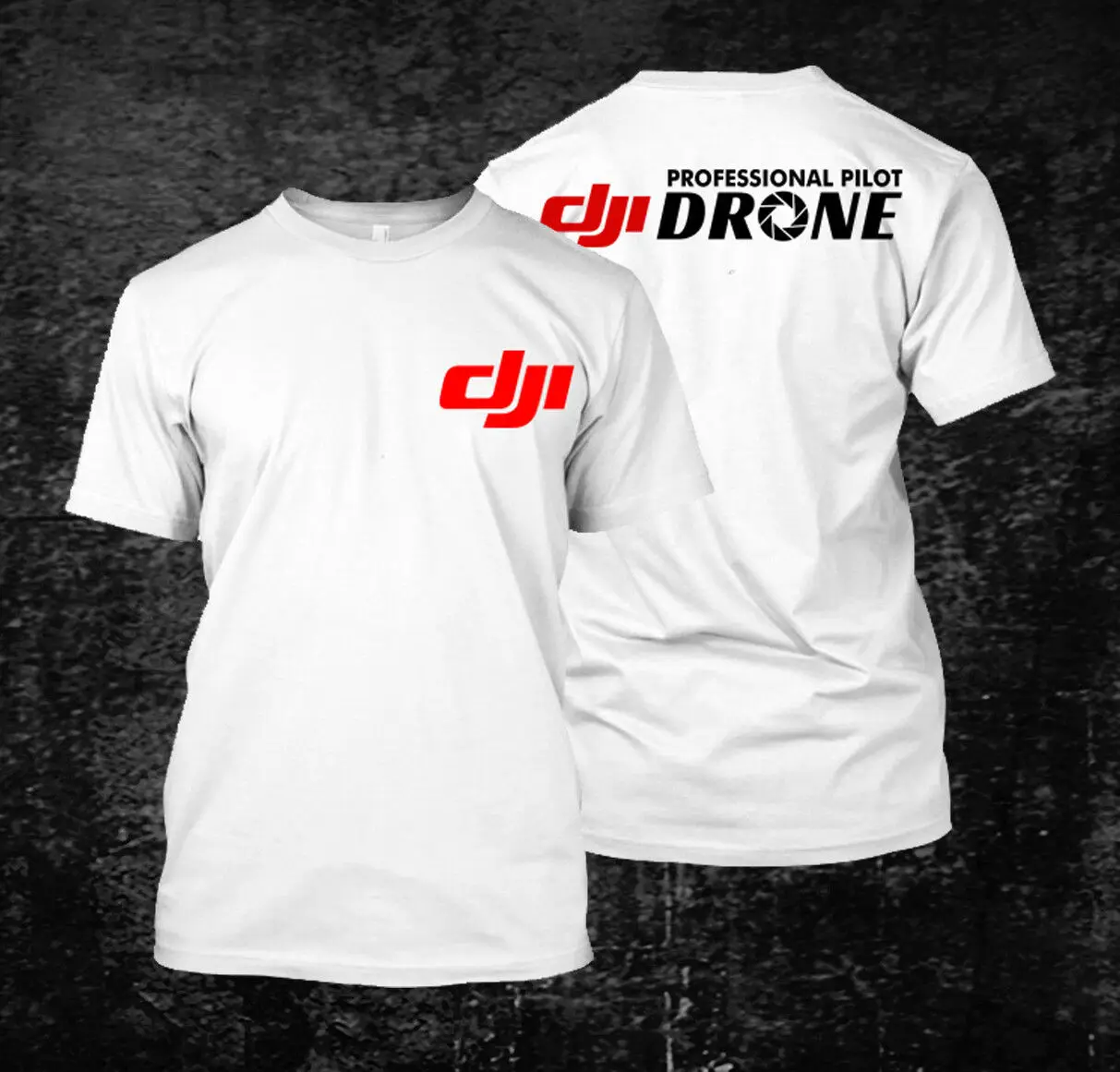 DJI professional pilot drone мужская футболка на заказ сзади и спереди летняя 2019 с круглым