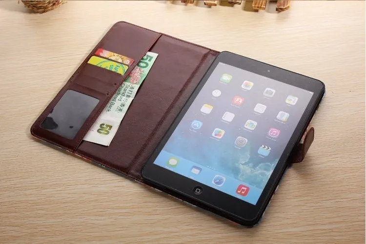 Магнитный чехол для iPad 2 ipad 3 серия цветов из искусственной кожи с держателем карт