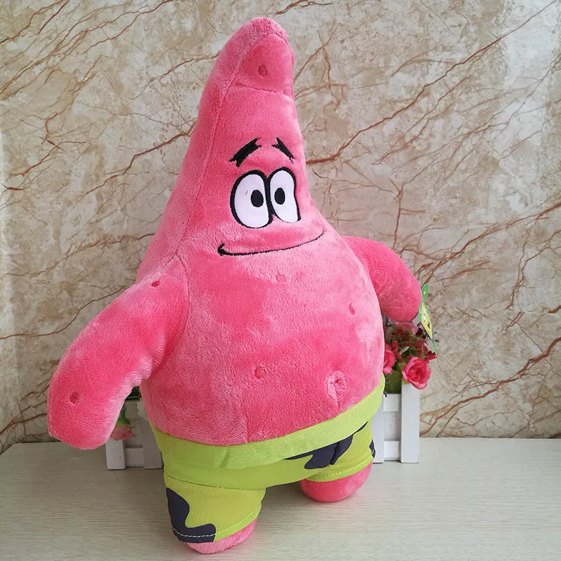 40cm Patrick star Губка Боб сквидворд крабы песчаный Гари плюшевая игрушка 20-35 см Хорошее качество Детская игрушка подарок на день рождения чучела анимолл кукла - Цвет: 40cm Patrick star