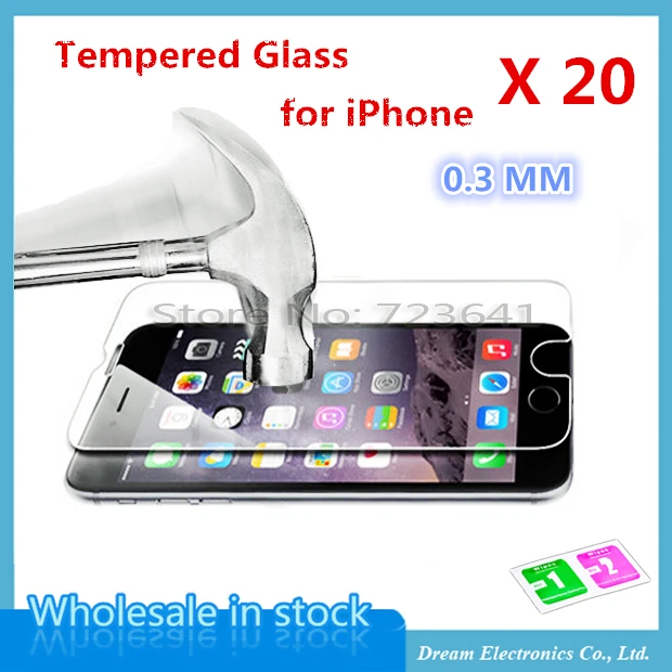 20 шт./лот ультратонкое закаленное стекло для iPhone 12 11 Pro Max mini X XS XR 6 6s 7 8 Plus SE2