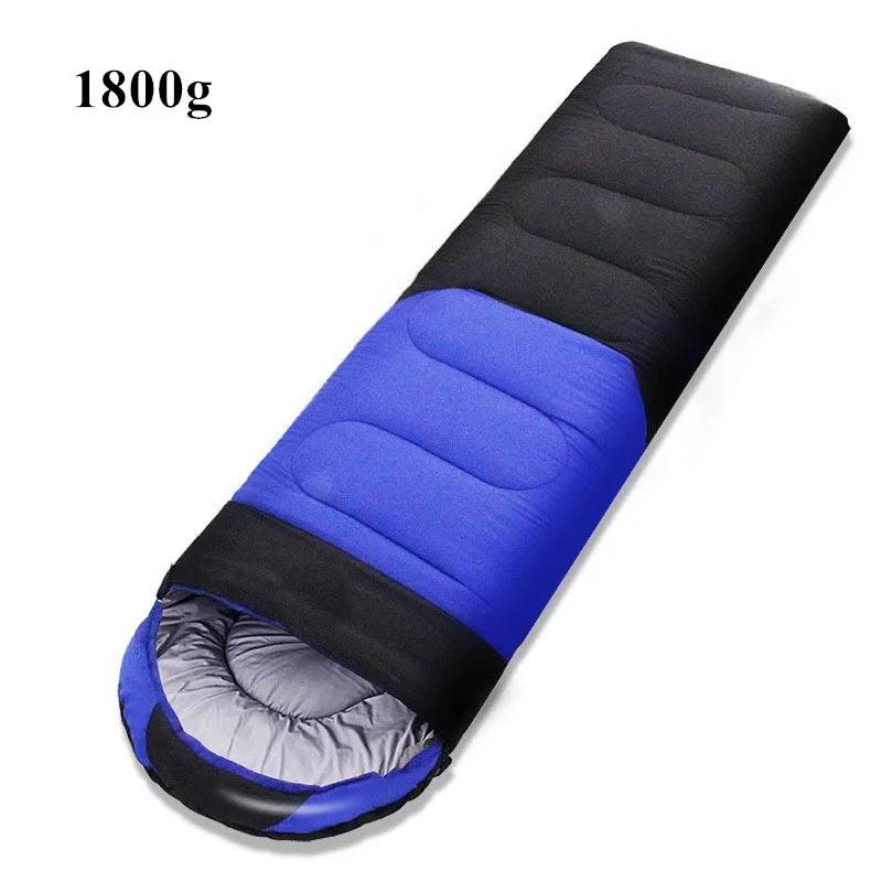 Blue 1800g 1,6 кг/1,8 кг Сверхлегкий конверт спальный мешок Открытый Кемпинг хлопок вниз спальный мешок удобный спальный мешок 210*80 см - Цвет: Blue 1800g
