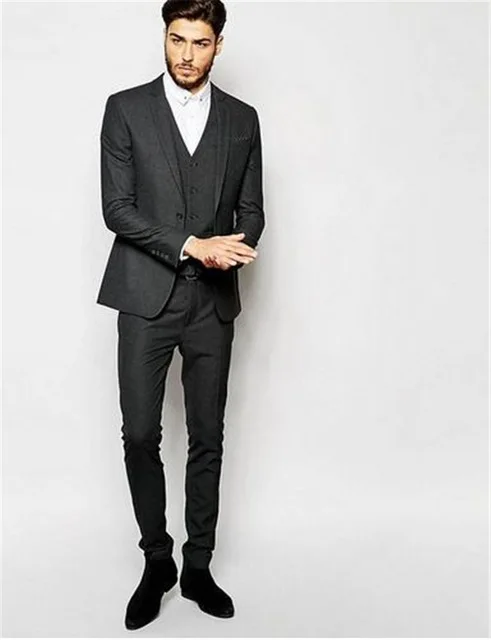 

New Style Groomsmen Shawl Lapel Groom Tuxedos Red/White/Black Men Suits Wedding Best Man Blazer (Jacket+Pants+Vest)