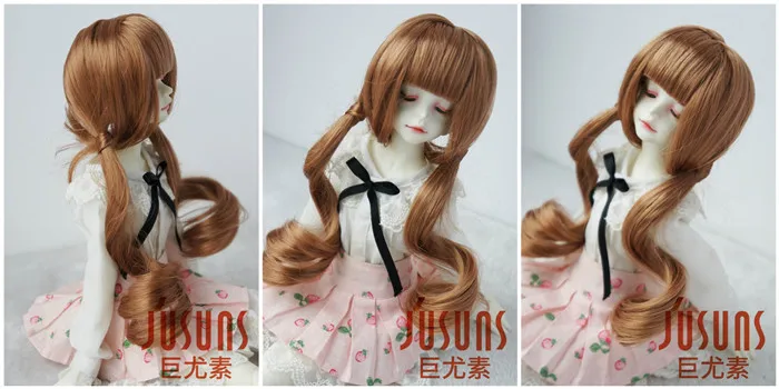 JD186, 1/6, 1/4, 1/3, красивые кукольные парики с двойной пони, BJD, размер 6-7 дюймов, 7-8 дюймов, 8-9 дюймов, модный кукольный парик, парики YOSD MSD SD, распродажа