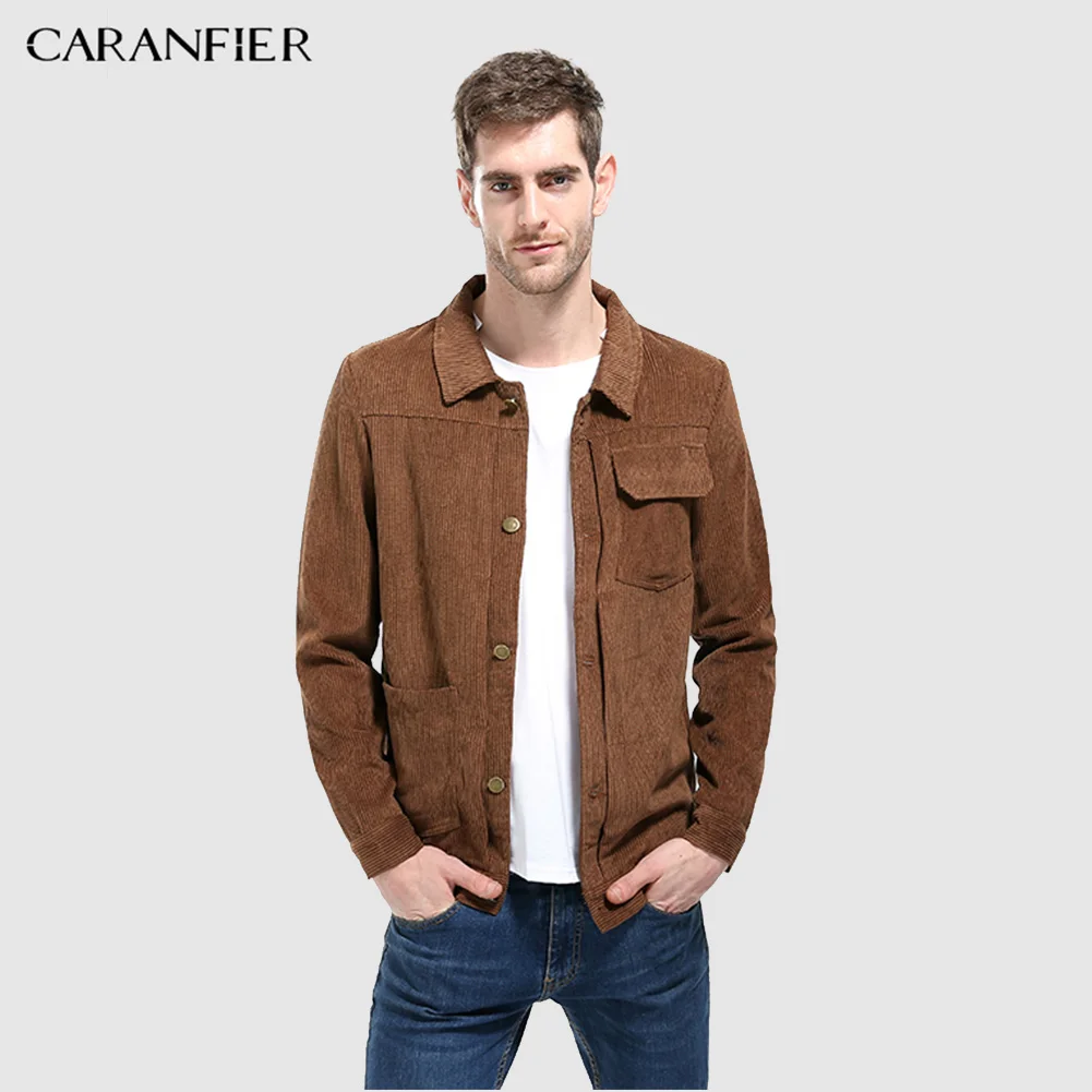 Мужские куртки CARANFIER модная универсальная однотонная верхняя одежда в полоску с