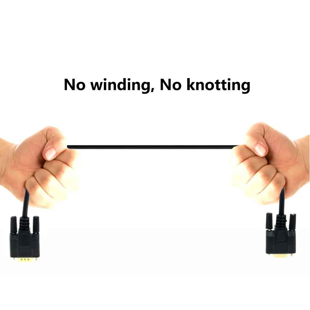 DB9 мужчин и женщин позолоченный крест кабель чистая медь линии RS232 9 Pin