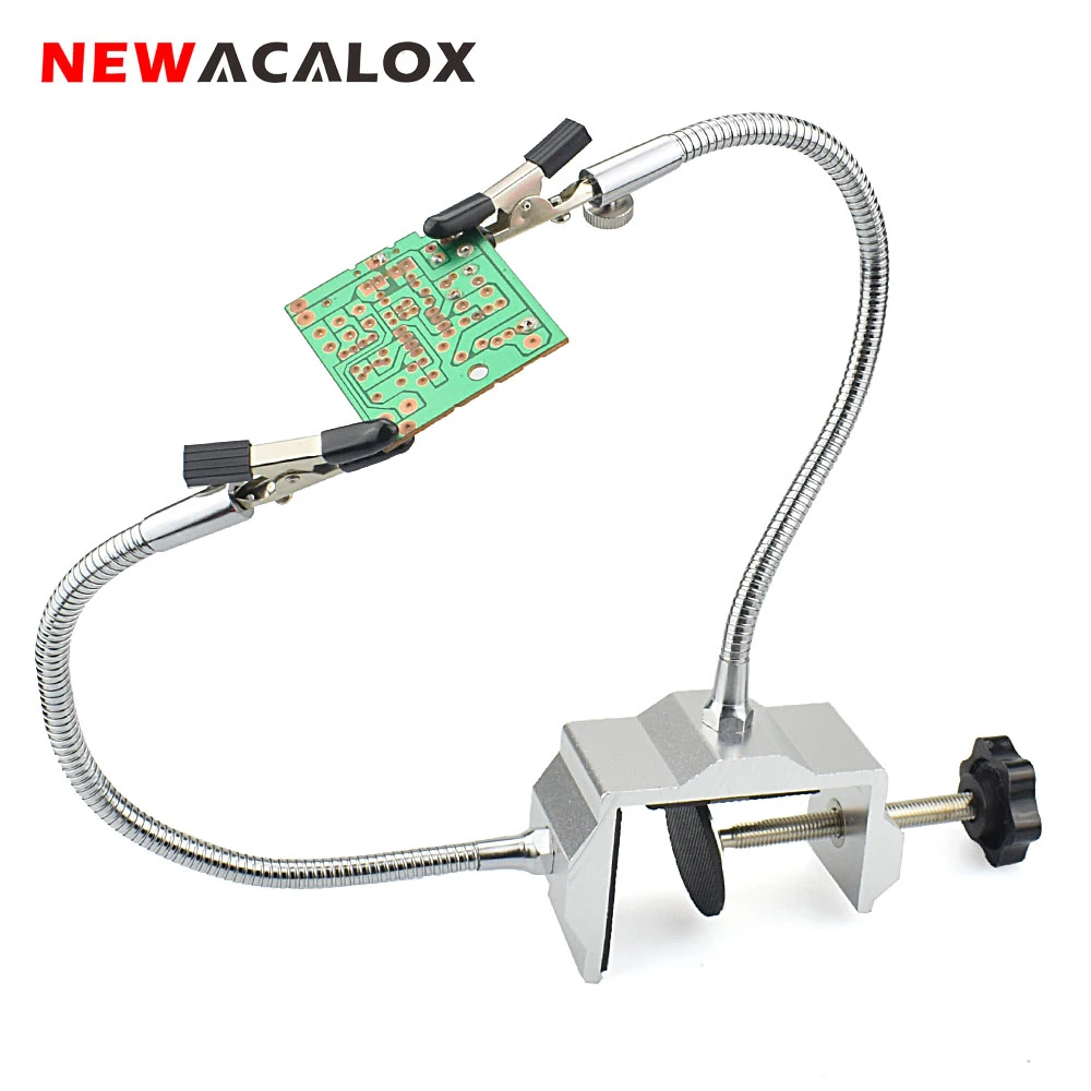 Держатель для паяльника NEWACALOX Алюминиевый Настольный зажим печатная плата 2