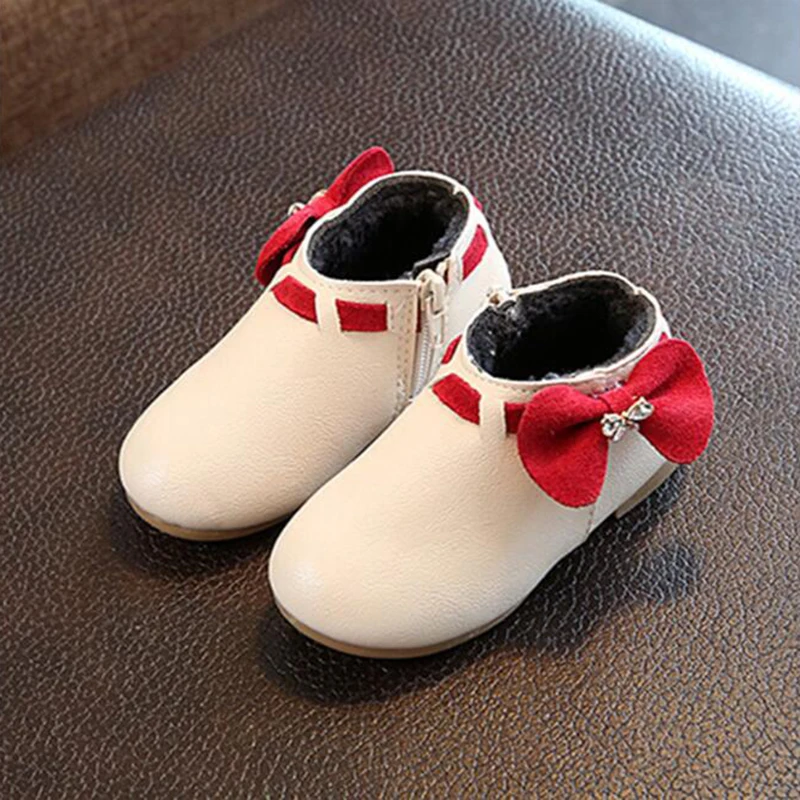 2018 Fashional Girls Casual Shoes Bowtie PU Leather for Princess Ballet Flats Party Wedding |