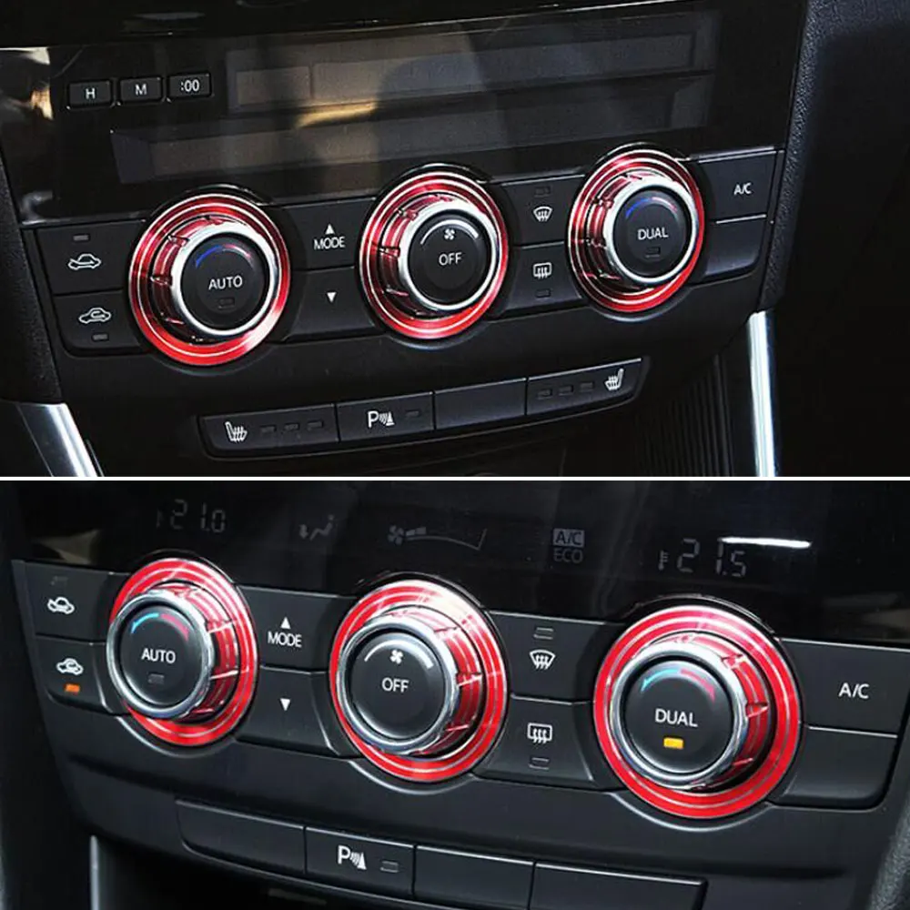 Автомобильный Стайлинг 3 шт. алюминиевый AC кондиционер Управление ручки