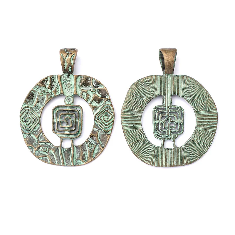 2 шт. ярь Медянка патина античная греческая бронза большое сердце крутящийся