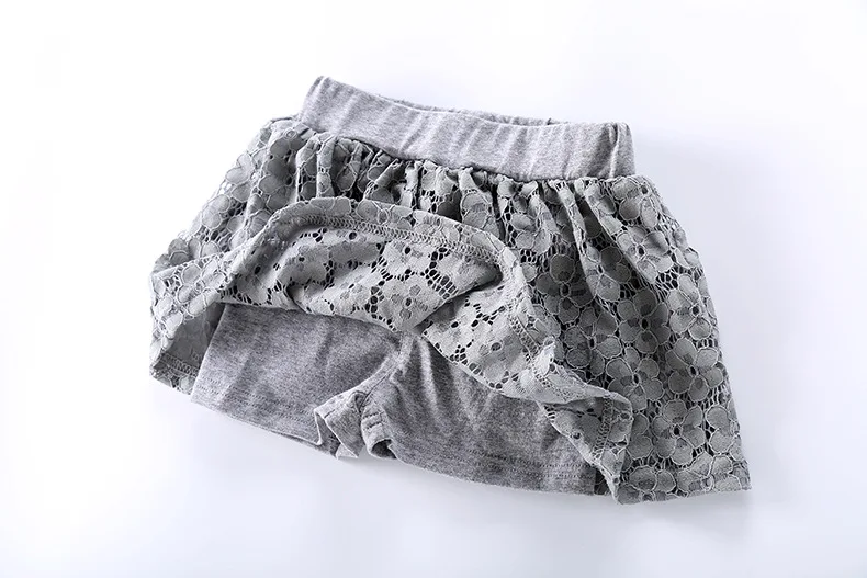 2018 милые кружевные хлопковые шорты для маленьких девочек юбки многослойная юбка