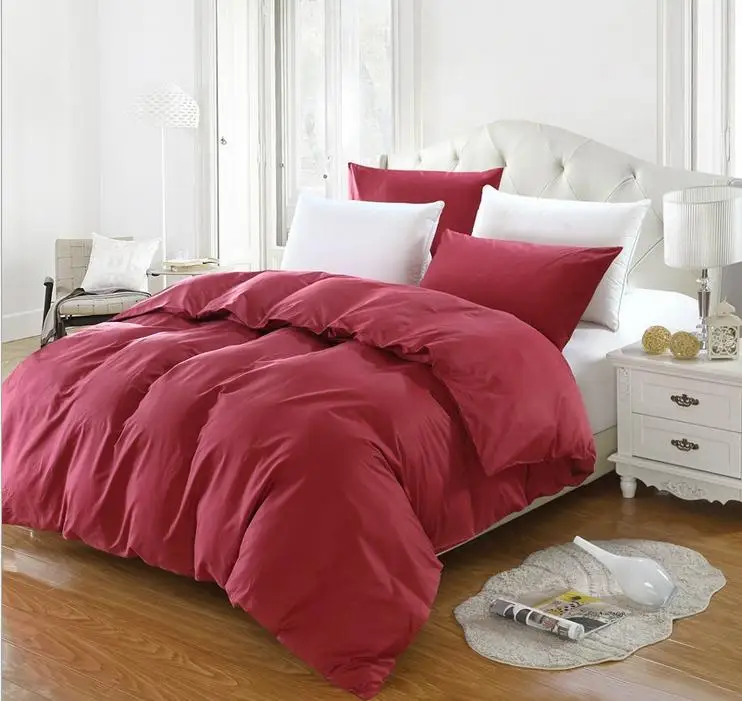 Высококачественный хлопковый однотонный двуспальный пододеяльник 1 шт.