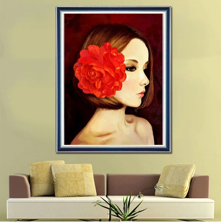 Набор для вышивки крестиком 14 карат модная женская короткая шерстяная вышивка