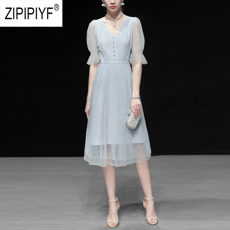 Элегантные модные женские платья с v образным вырезом наполовину спущенный рукав