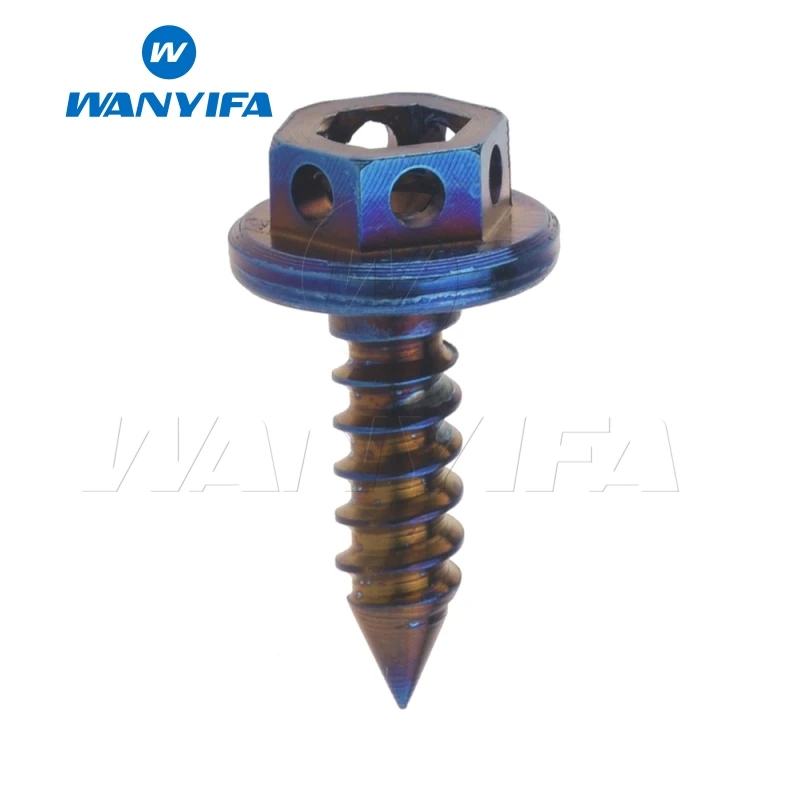M5x15 Burn Blue Wanyifa M4x15mm M5x15 17 20 мм саморезная Фланцевая головка Винт С Титановым болтом для велосипеда тормозной части велосипеда - Цвет: M5x15 Burn Blue
