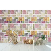 Kitchen Adhesive 3D Wall Tile Sticker Mosaic Resin Decorative Vinyl Self-adhesive Wall Kitchen Tile For Bathroom Home Decoration
