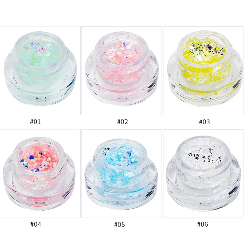 Блеск гелевый хайлайтер тени для век пигмент Русалочка лица волосы губы тату