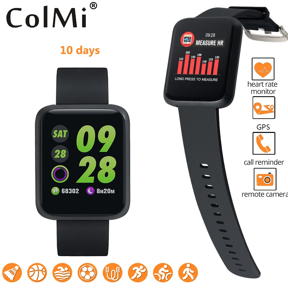 ColMi Smart Watch Sport 3 крови Давление IP68 Водонепроницаемый Фитнес трекер gps Smartwatch Для
