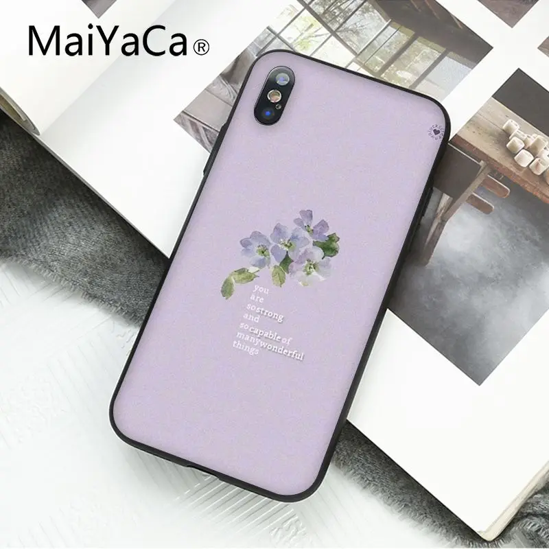 MaiYaCa Art эстетическое цветочное слово цитаты чехол для телефона iphone 11 Pro 11Pro MAX X XS MAX 6 6s 7 7plus 8 8Plus 5 5S SE XR - Цвет: A9