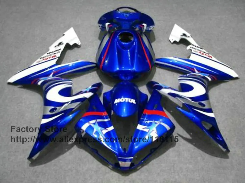 Детали корпуса MOTOMARTS для YAMAHA YZF R1 Обтекатели YZF1000 1 2004 2005 2006 YZFR 04 05 06 MOTUL синий