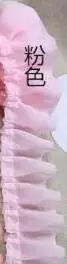 pink 5 см в ширину слоновой кости белый черный шифон Вышивка гофрированная отделка кружевной воротник тканевый шитье DIY ленты женское платье Декор - Цвет: pink