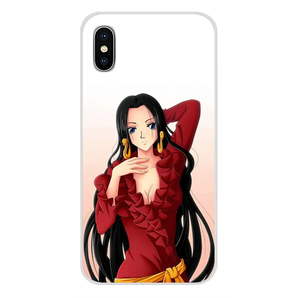 Для Sony Xperia Z Z1 Z2 Z3 Z5 compact M2 M4 M5 C4 E3 T3 XA Huawei Mate 7 8 Y3II anime One Piece Hancock прозрачный чехол из