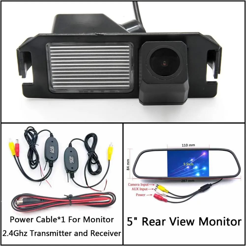 C Wireless 5 inch M Full HD камера заднего вида для kia plcanto Morning Rio 3 Soul MK1 MK2 Niro DE для hyundai i10 i20 i30 зеркало для парковки автомобиля монитор - Название цвета: C Wireless 5 inch M