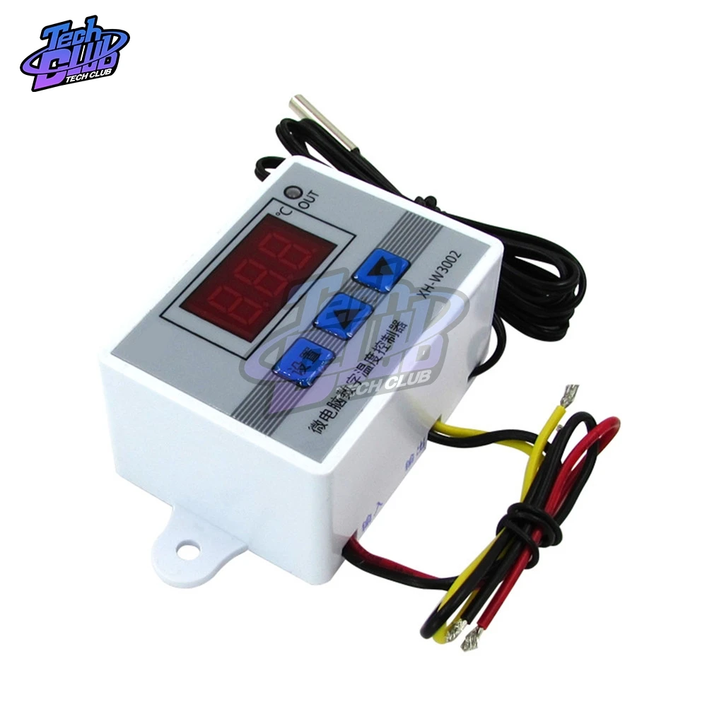 DC 12V 24V AC 110 V-220 V W3002 цифровой светодиодный Температура контроллер 10A Профессиональный Термостат Регулятор XH-3002