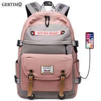 city travel backpacks for women usb charging laptop backpacks fashion letters printing rucksack teenager girls bags schoolbags
