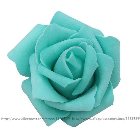 tiffany blue 20 шт, диаметр 7 см, искусственные поролоновые розы для дома и свадьбы, украшения, цветочные головки, целующиеся шары для свадьбы, разные цвета - Цвет: tiffany blue