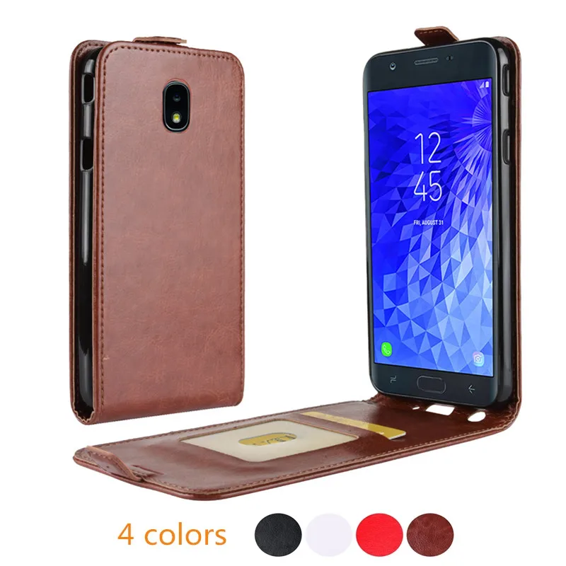 Магнитный кожаный флип чехол для телефона baisxst Samsung J7 2018 домашний легкий
