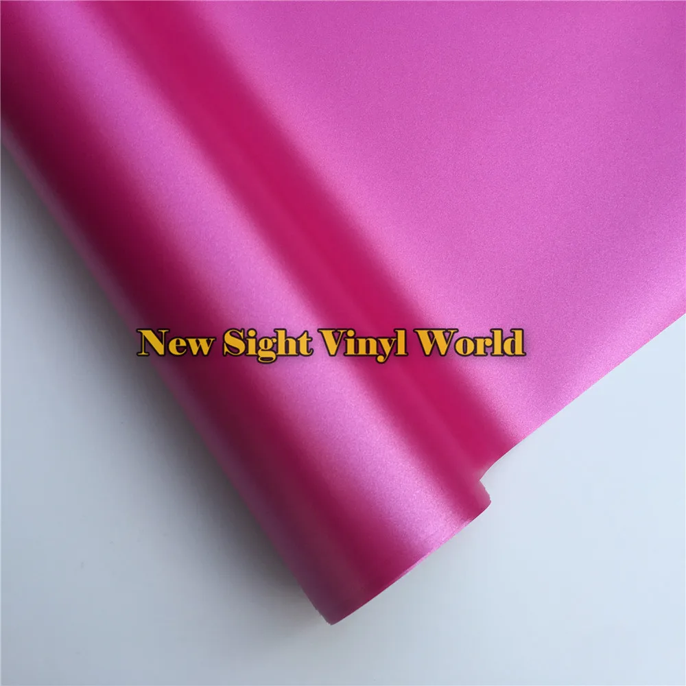 Виниловая пленка для автомобиля матовый хром розовая Красная атласная |