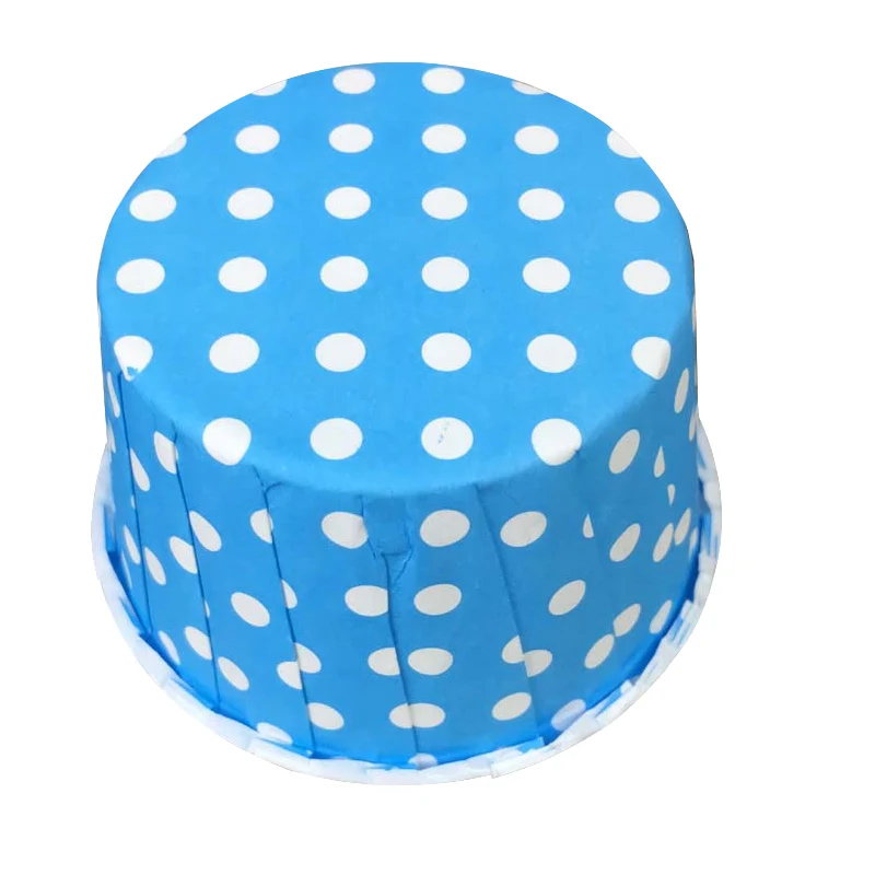 100 шт Высокое качество чистый цвет белый горошек серии кекс выпечки чашки для