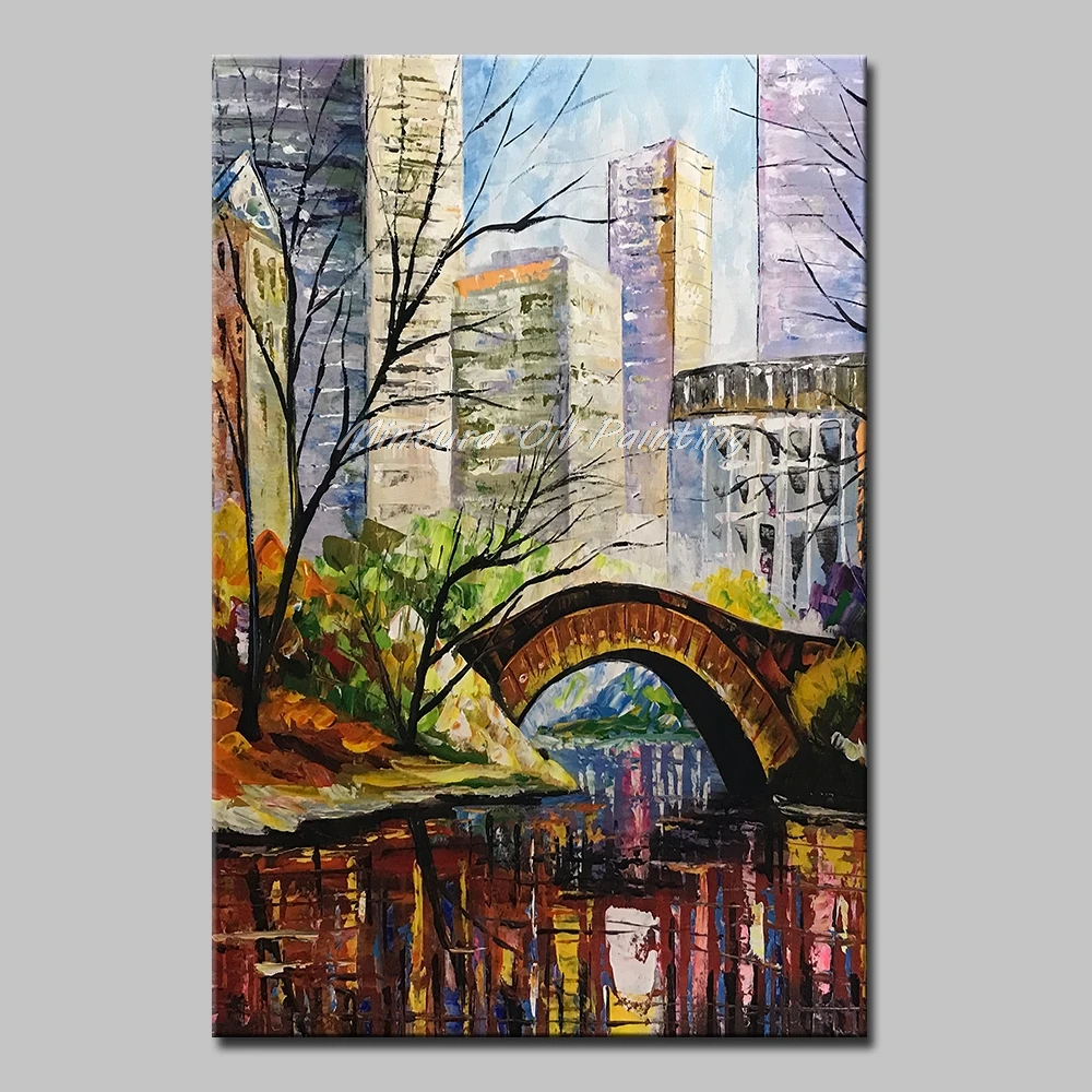 MT161214 Mintura Art, новинка, ручная роспись, нож, пейзаж, картина маслом на холсте для гостиной, домашний декор, Настенная картина, картины на холсте - Цвет: MT161214