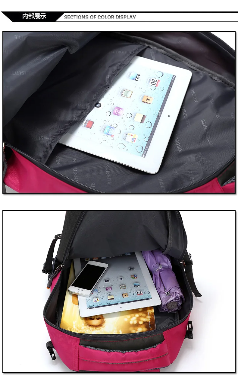 Водонепроницаемый нейлоновый рюкзак унисекс брендовый дорожный ранец в