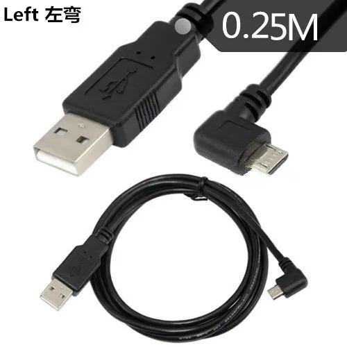 0 25 м 1ft USB 2 A штекер к Micro 5 Pin Левый Угловой Мужской кабель конвертера шнур|left angle|usb