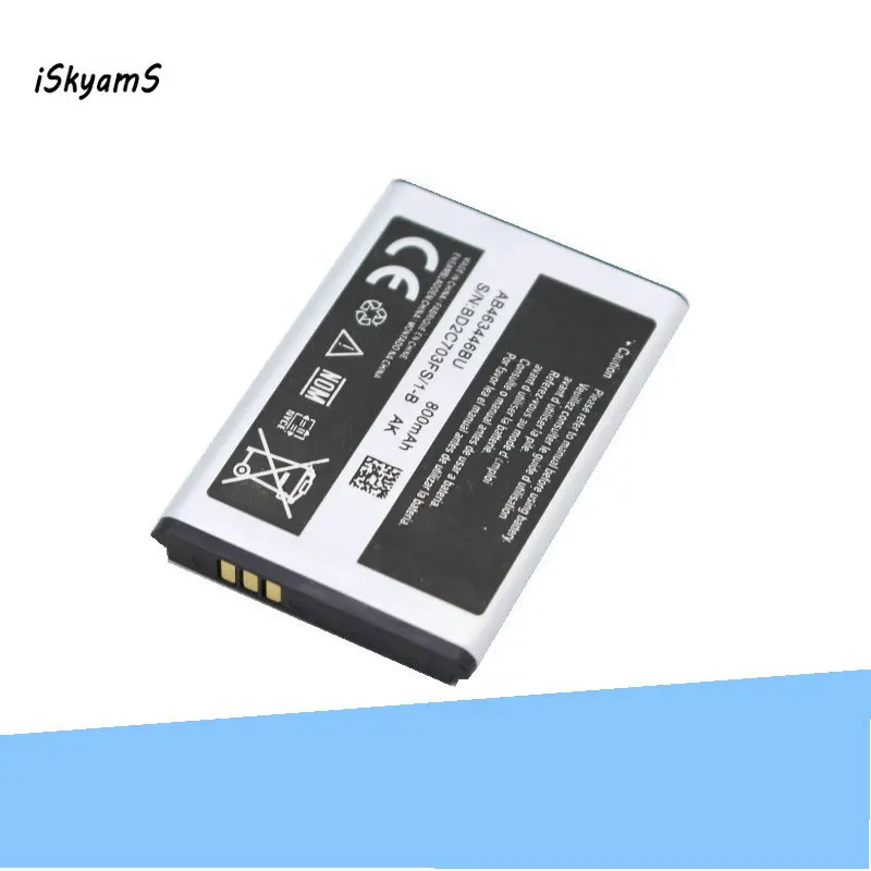 Iskyams 1x800 мА/ч, AB463446BU Замена Батарея для samsung SGH GH E251 E258 E350 E428 E500 X208 E900 E908 C512 X630 X680