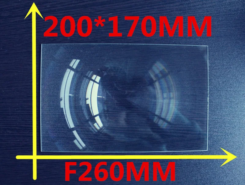 

size 200*170MM Focal length 260 mm Acrylic fresnel Lens Rectangle Concentrated amplification fresnel lens solar 2 pcs/lot