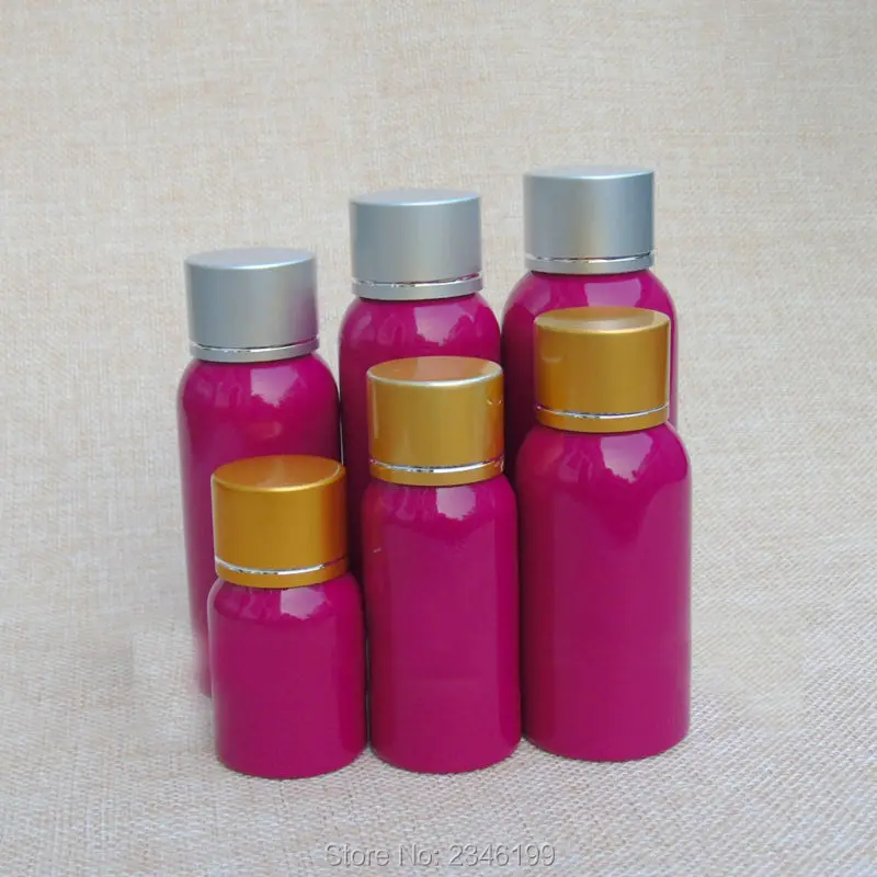 

20ML 50pcs/lot Aluminum Bottle with Screw Cap, Perfume/Tonic Cosmetic Container, Sample Essential Oil/Lotion Refillable Bottles