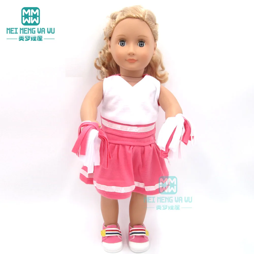 

2019 NEW doll clothes fashion Rose red plaid suit for american doll and 43cm baby new born doll