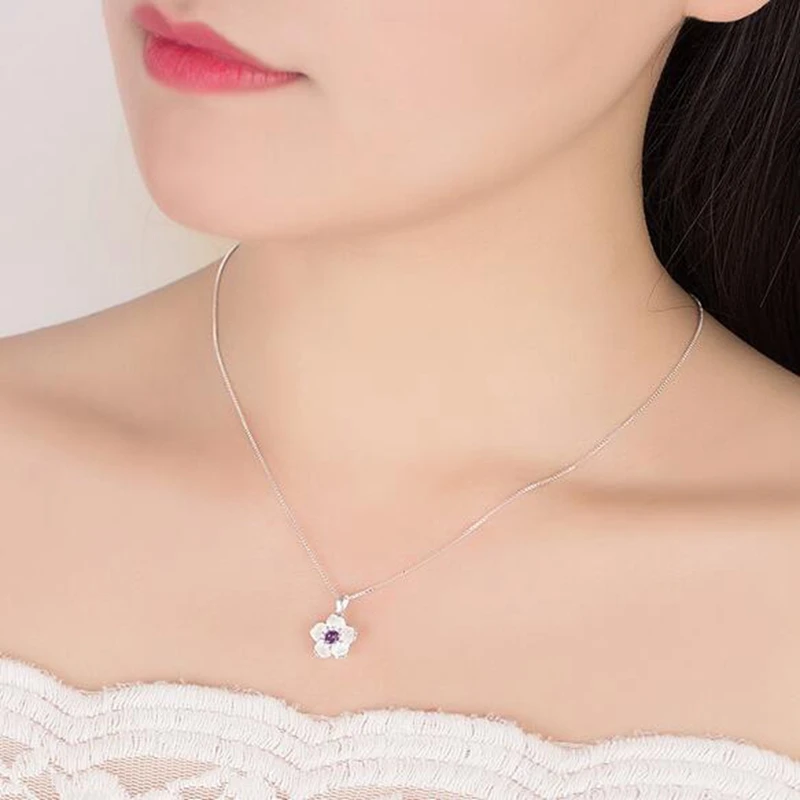 OMHXZJ оптовая продажа модные подвески в виде цветка вишни для женщин и девушек из