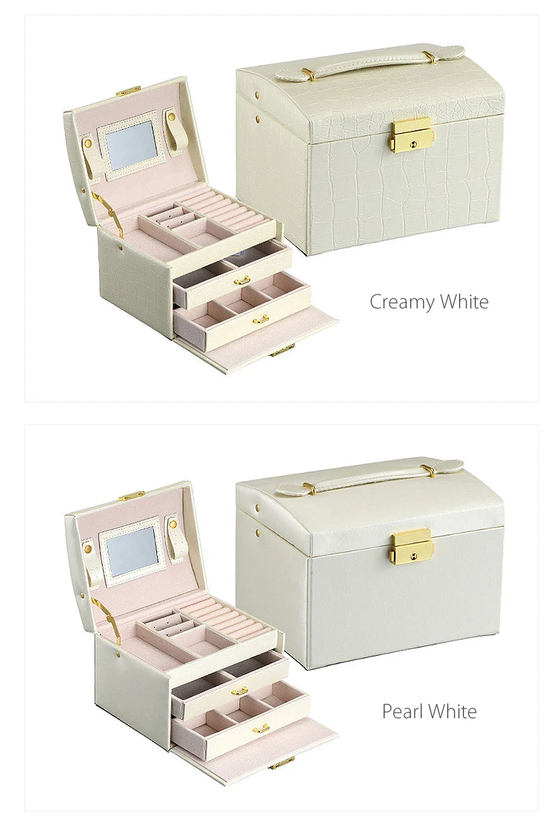 Casegrace Горячая Мода ювелирные изделия упаковка и дисплей коробка Armoire туалетный сундук с браслет из застежек кольцо Органайзер Чехлы для переноски