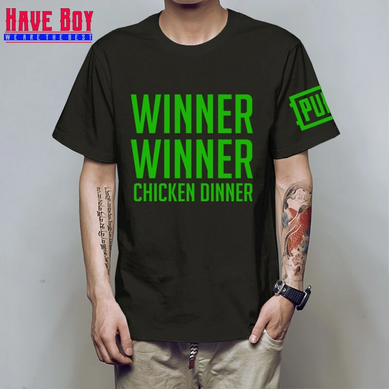 black green Мир,, футболка для мальчика с героями игры «FPS», «unknown's Battlegrounds», футболка «PUBG Winner», «Куриный Ужин», HB155 - Цвет: black green