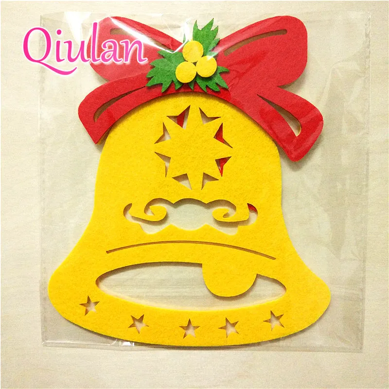 6 дюймов нетканый полая елка кулон Висячие украшения колокол семейный Торговый