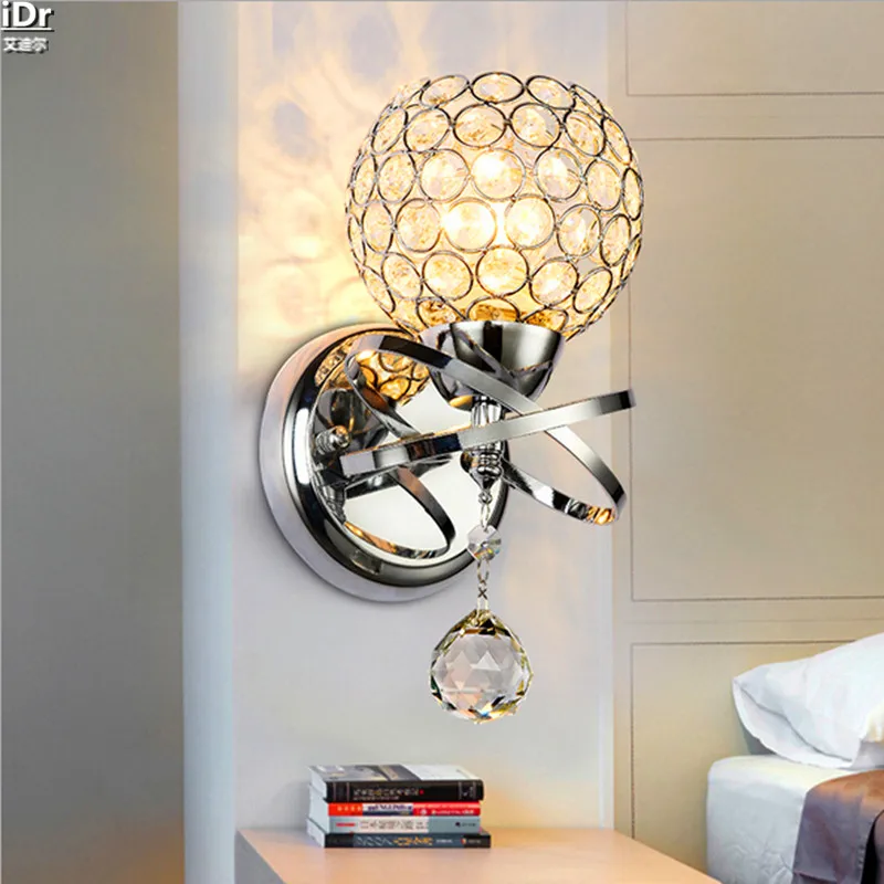European crystal lamp bedroom bedside lamp lighting the living room lamp Hotel project Wall Lamps Rmy-0281