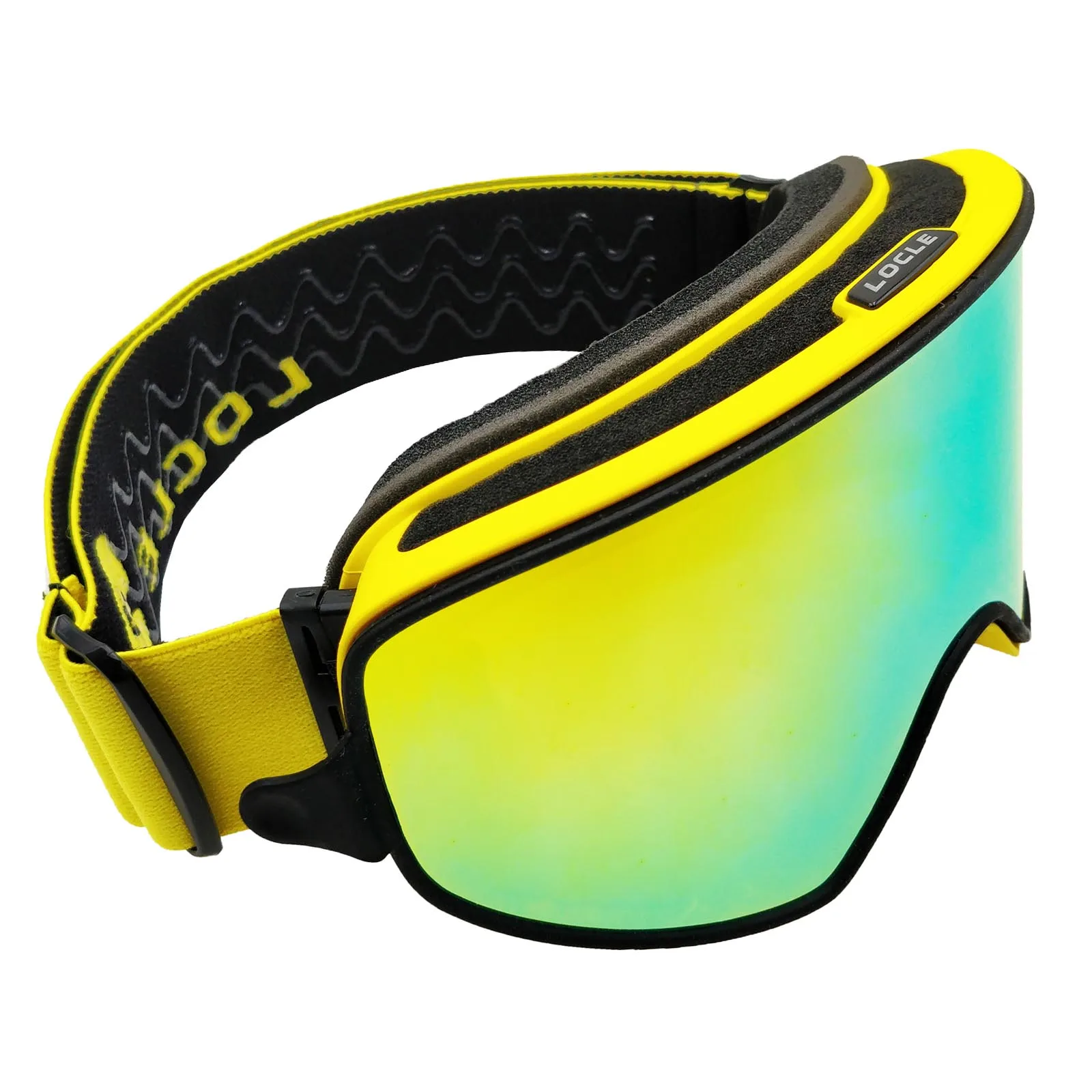 Gold Glasses Магнитные лыжные очки LOCLE UV400, анти-туман, лыжная маска для сноуборда, лыжная маска 2 s, Быстросменные лыжные очки для мужчин и женщин, лыжные очки - Цвет: Gold Glasses