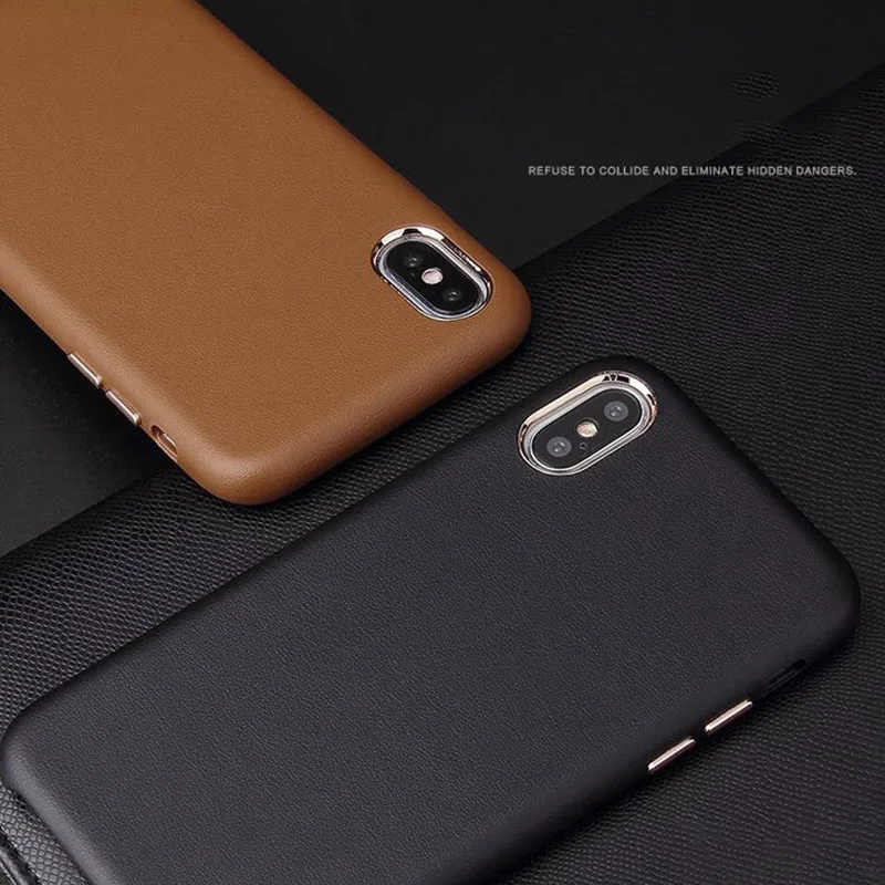 BFOLLOW PU Leather Case for iPhone XS Max / XR X 6 6S 7 8 Plus Luxury Back Cover Vintage Coque 10 Black Red |