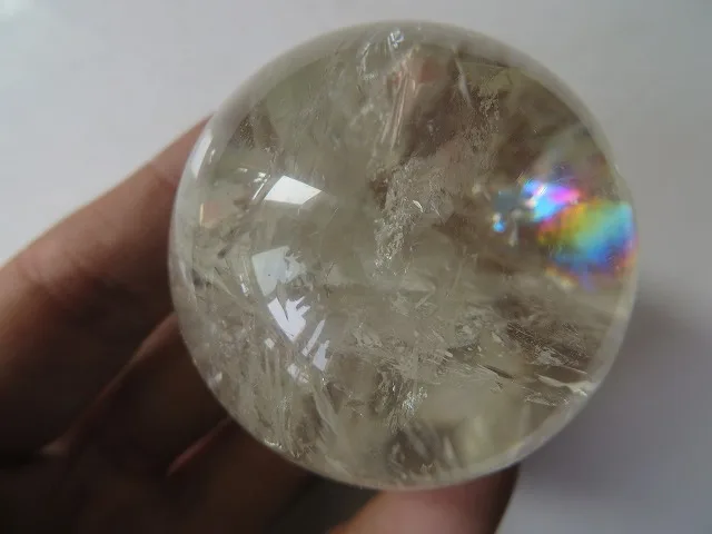 Цитрин натуральный кварц РАДУГА шар хрустальный ОРБ Исцеление 130 г | Дом и сад